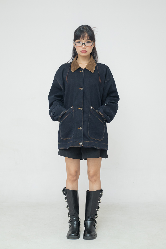 Vintage Dark Indigo Denim Jacket 